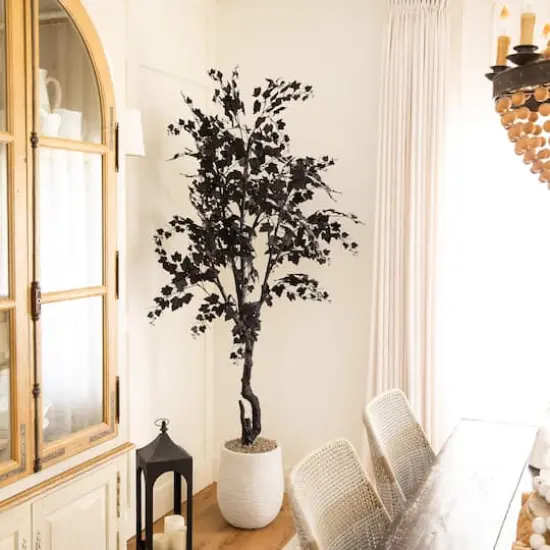 7ft. Artificial Halloween Black Maple Tree {8}