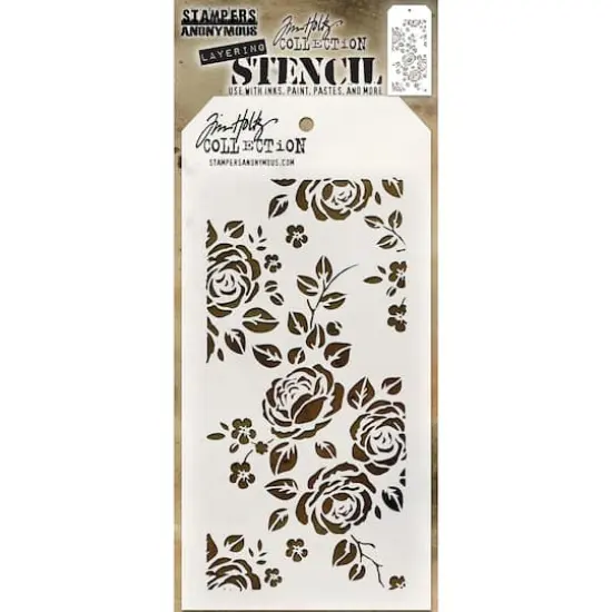 Stampers Anonymous Tim Holtz&reg; Roses Layered Stencils, 4.125" x 8.5" {1}