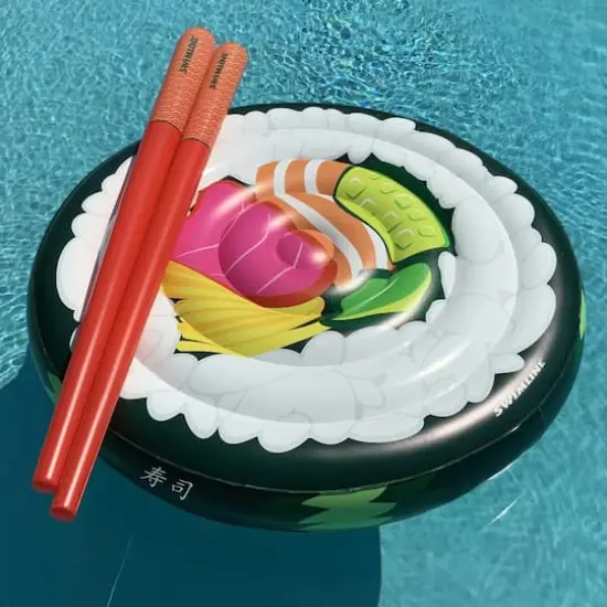 5ft. Inflatable Sushi Roll with Chopsticks Swimming Pool Float {3}