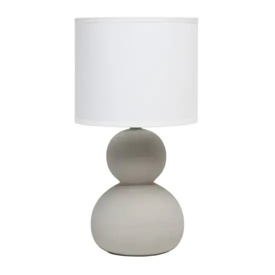 Simple Designs 15.3" Taupe Stone Age Table Lamp {1}