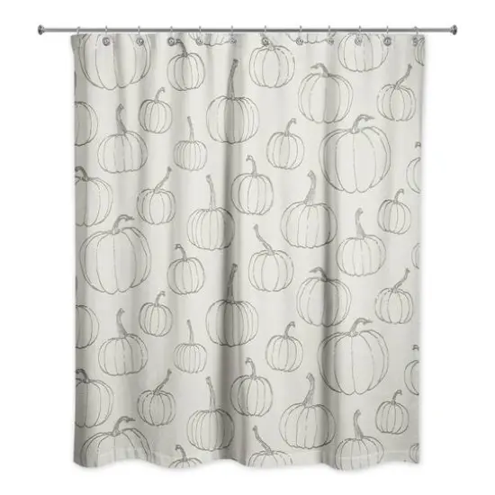White Pumpkin Shower Curtain {1}