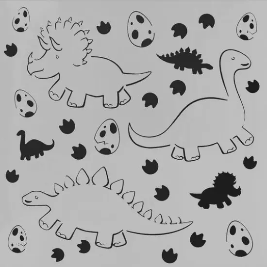 PA Essentials Dinosaurs Stencil, 12'' x 12'' {3}