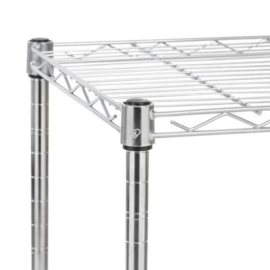 Iris&reg; 73.5" Silver 4-Tier Rolling Wire Rack Shelf {12}