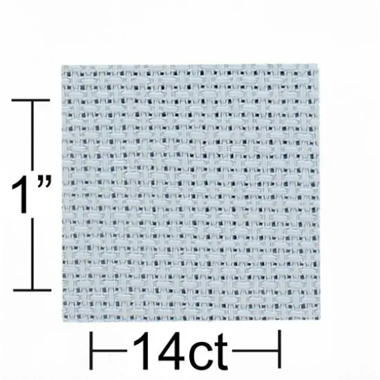 Essentials by Leisure Arts 14 Count Aida Cloth, 30" x 36" Barely Blue {4}