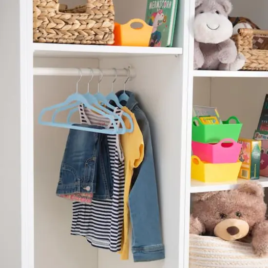 Laura Ashley Kids Velvet Hangers, 25ct. Light Blue {5}