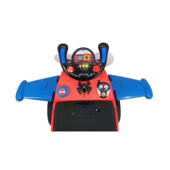 Kiddieland Marvel&reg; Lights n' Sounds Spidey Activity Plane Ride-On {4}
