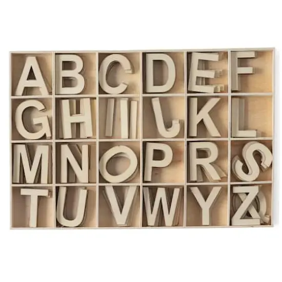 121 Piece Wood Letter Set by Make Market&reg; {1}