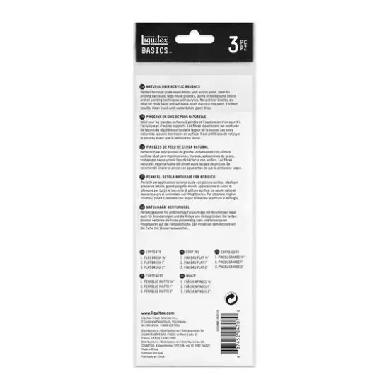 Liquitex&reg; BASICS&reg; Natural Hair 3 Piece Brush Set {4}