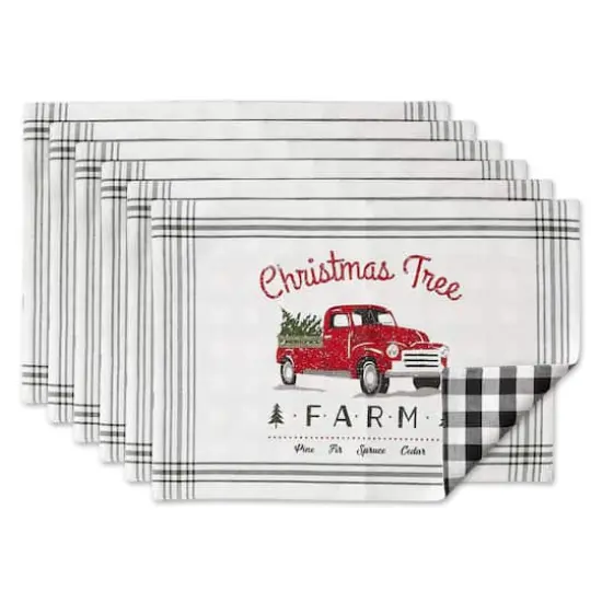 DII&reg; Tree Farm Truck Printed Placemats, 6ct. {1}