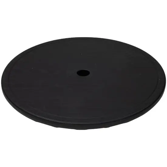 20" Black Outdoor Umbrella Table Tray {5}