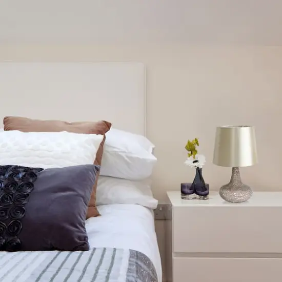 Simple Designs 14" Mosaic Glass Genie Table Lamp with Fabric Shade Champagne {4}