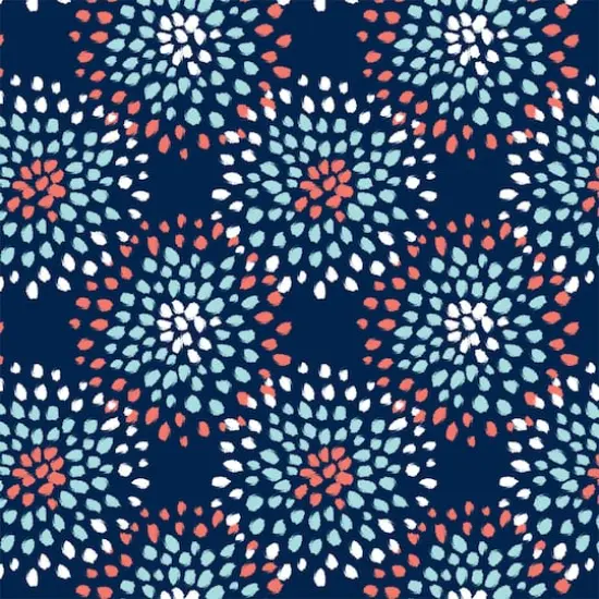 Camelot Fabrics Burst Navy & Coral Fleece Precut Set {3}