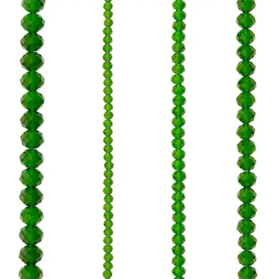 Glass Faceted Rondelle Beads by Bead Landing&trade; Dark Green {1}