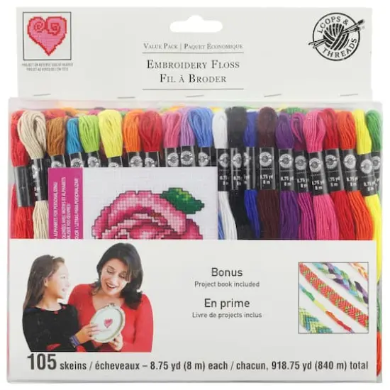 Embroidery Floss Value Pack by Loops & Threads&trade;, 105ct. {7}