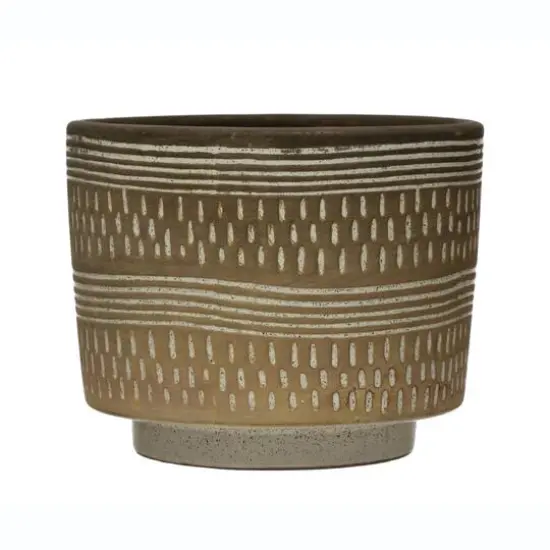 Hello Honey&reg; 7" Debossed Stoneware Planter {3}