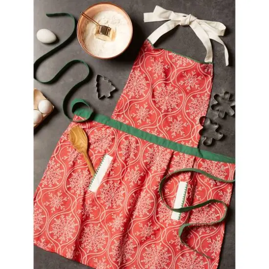 DII&reg; Joyful Snowflakes Jacquard Collection Apron {10}