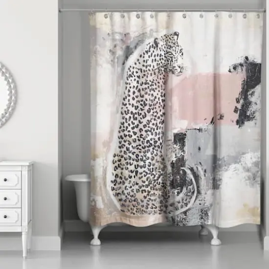 Jungle Cat Abstract II 71" x 74" Shower Curtain {3}