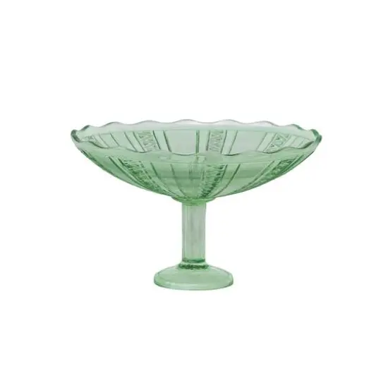 Hello Honey&reg; 9" Emerald Green Elegance Glass Food Pedestal {1}