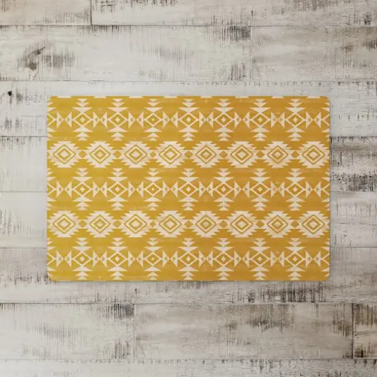 Tribal Gold Pattern Floor Mat {3}
