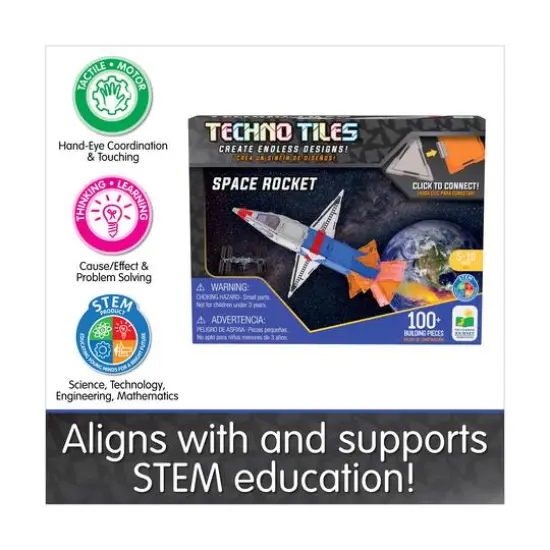 Techno Tiles - Space Rocket: 100+ Pcs {8}