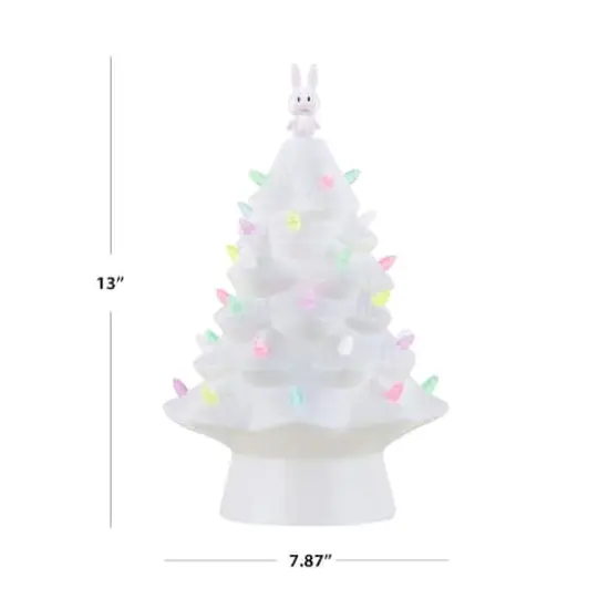 Mr. Cottontail White 13" Ceramic Easter Bunny Tree {4}