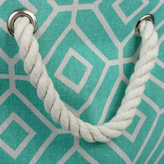 DII&reg; Large Round Stained Glass Polyester Bin Aqua {4}