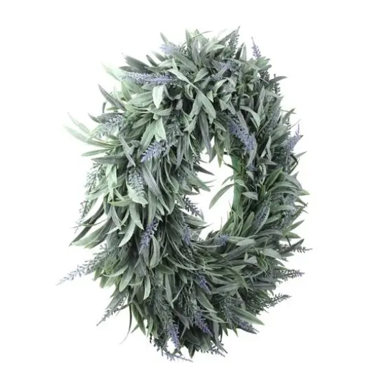 17" Wispy Lavender Spring Wreath {3}