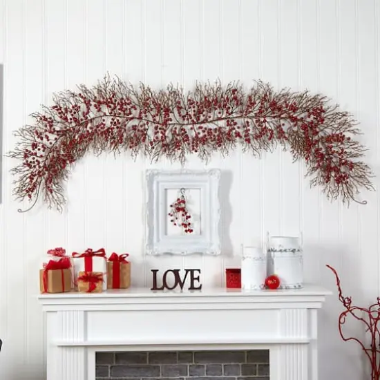 6ft. Red Berry Christmas Garland {4}