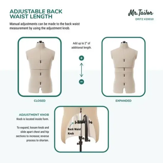 Dritz&reg; Mr. Tailor Male Dress Form with Adjustable Tri-Pod Stand {7}