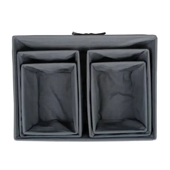 DII&reg; Gray Lined Vintage Wire Basket Set {8}