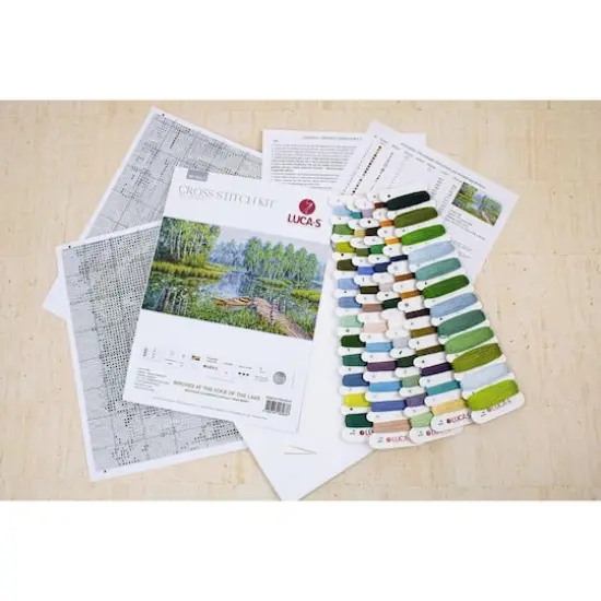 Luca-S Birches at the Edge of the Lake Counted Cross Stitch Kit {3}