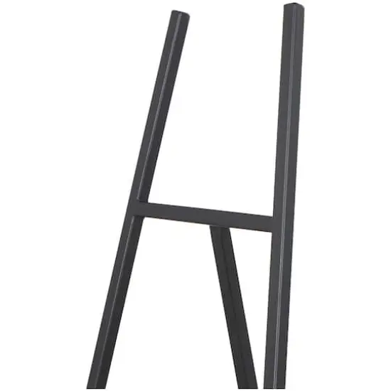 56" Black Metal Geometric 3-Tier Easel {3}