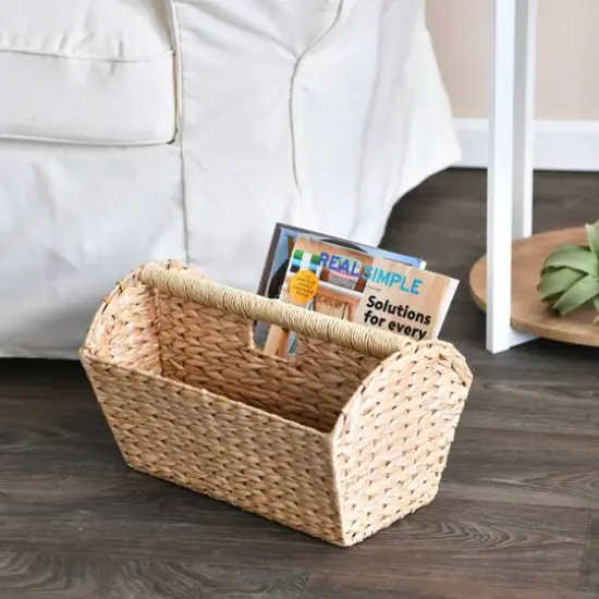Household Essentials 16" Wide Cattail Woven Magazine Rack {3}