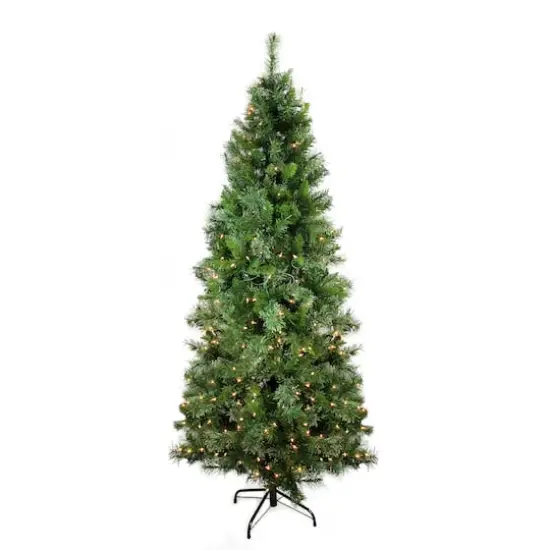 6.5ft. Pre-Lit Mixed Cashmere Pine Artificial Christmas Tree, Clear Lights {1}