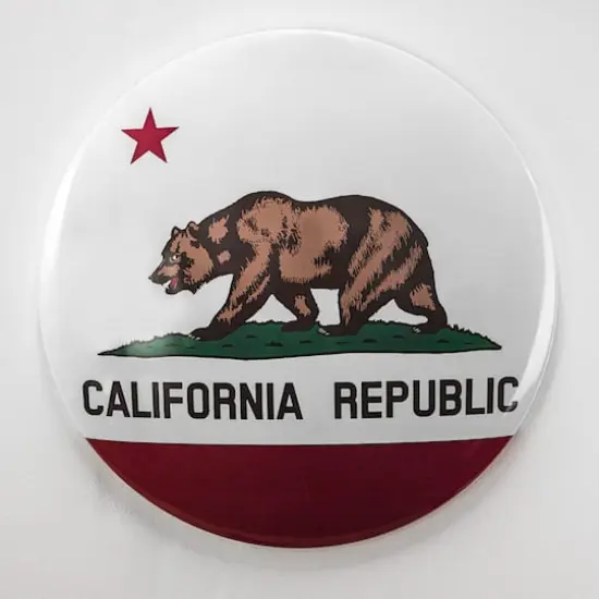 American Art Décor™ 15" California State Flag Dome Metal Sign {5}