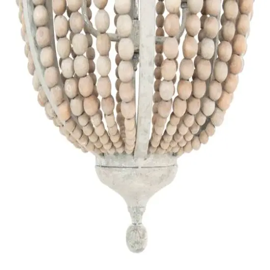 Hello Honey&reg; 27" Metal Chandelier With Wood Beads {8}