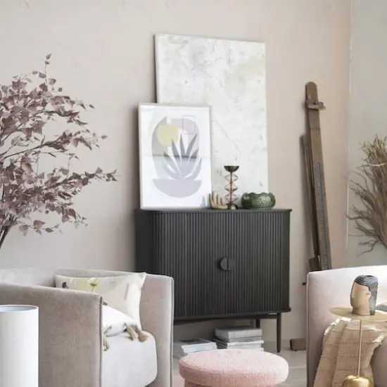 Hello Honey&reg; Reclaimed Glass & Metal Decorative Pillar Candle Holder Gold/Pink {4}