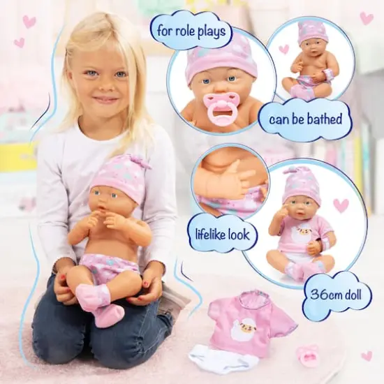 Bayer Design 15" Pink Sheep Newborn Baby Doll {3}