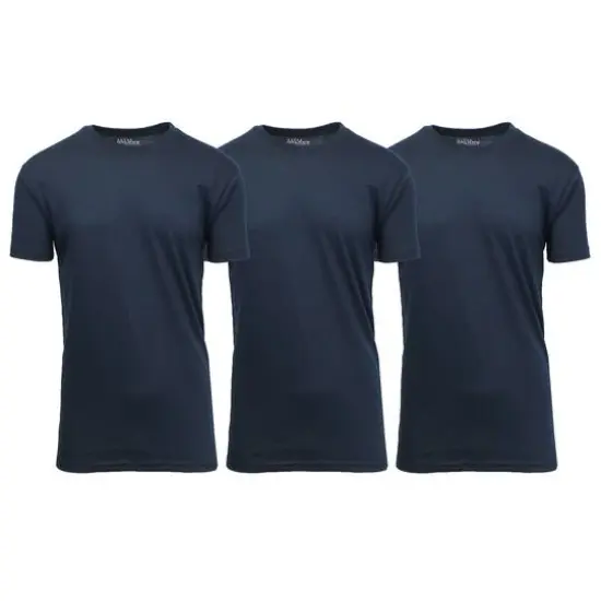 Galaxy By Harvic Crew Neck Men's T-Shirt 3 Pack Navy {1}