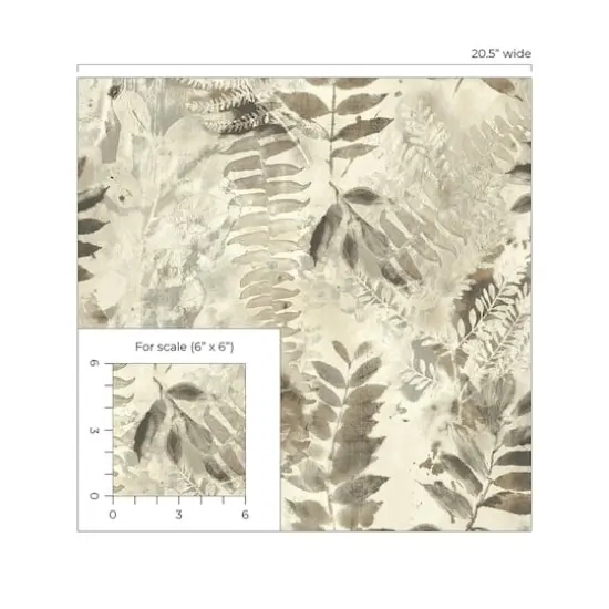 Surface Style Fern Memory Peel & Stick Wallpaper Latte {4}