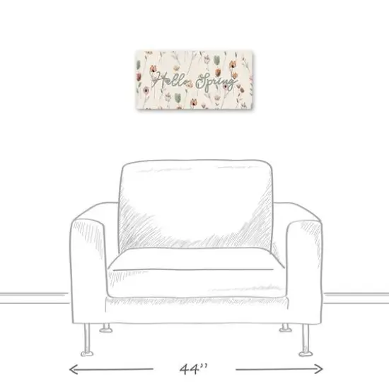 Earthy Botanical Doodles 10" x 20" Canvas Wall Art {6}