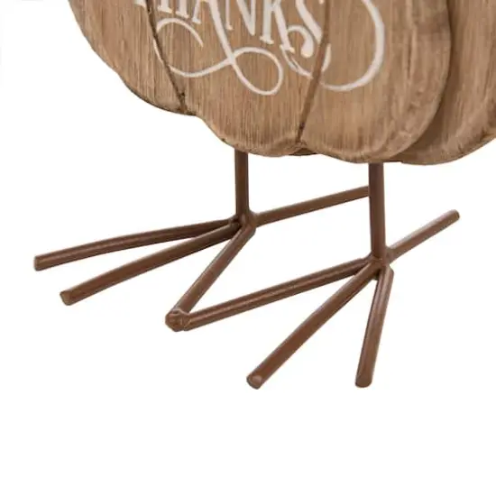 Glitzhome&reg; 12" Wood & Metal Turkey Tabletop Accent {6}