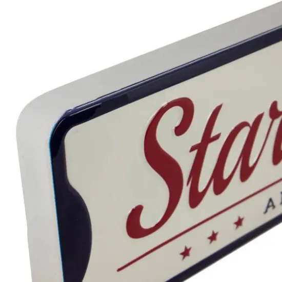 23.5" Stars & Stripes America the Beautiful Metal Wall Sign {6}