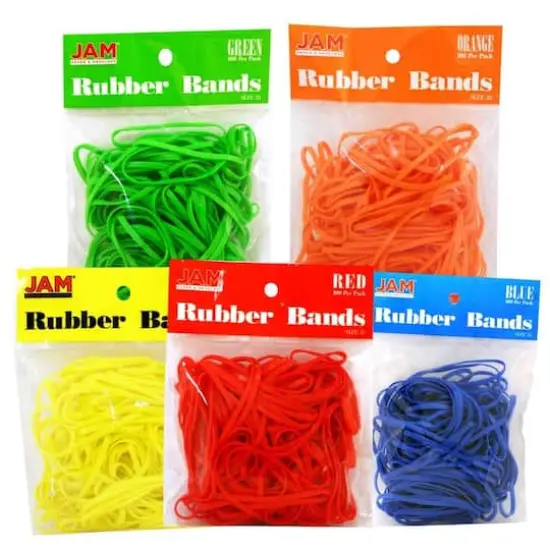 JAM Paper Size 33 Colorful Rubber Bands Set {1}