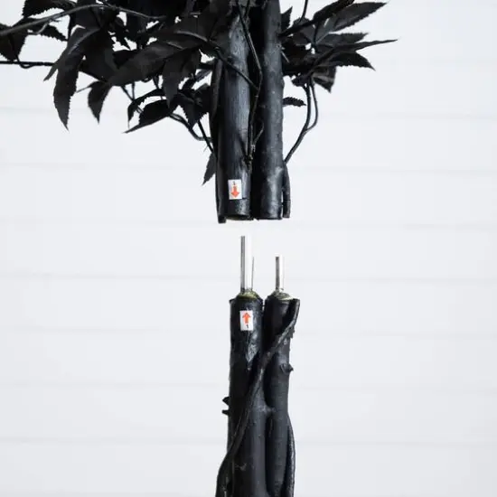 6ft. Artificial Halloween Black Maple Tree with Natural Trunk {6}