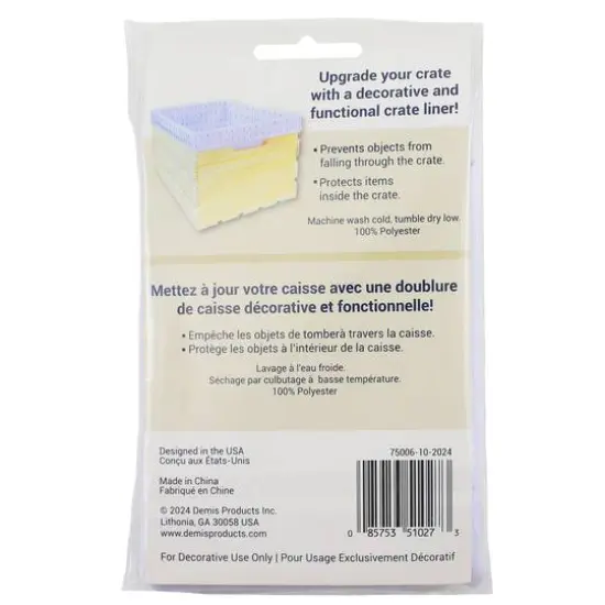 Surface Appeal&trade; 18" Crate Liner White/Black Dash {6}