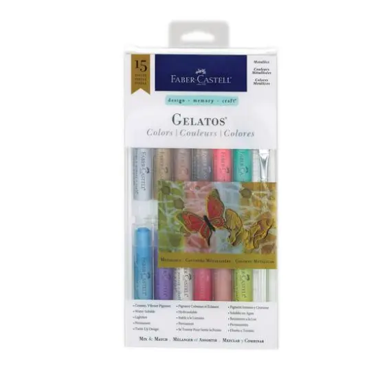 Faber-Castell&reg; Gelatos&reg; 15-Piece Metallics Set {1}