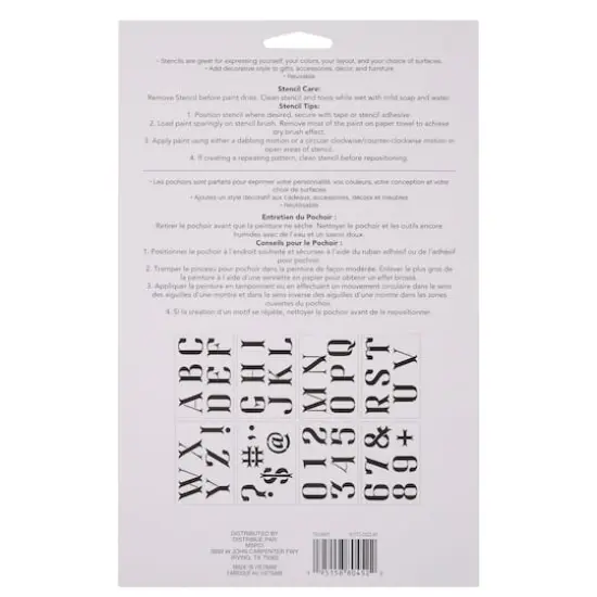 3" Uppercase Alphabet Stencils by Craft Smart&reg; {5}