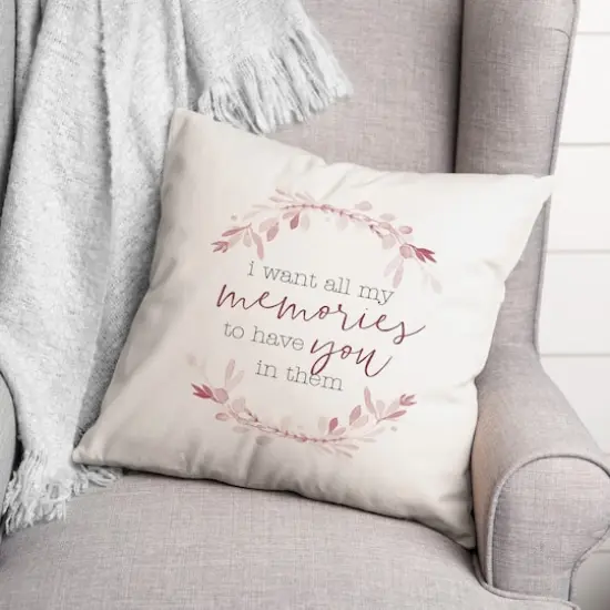 My Memories with You Valentine's Day Throw Pillow {3}