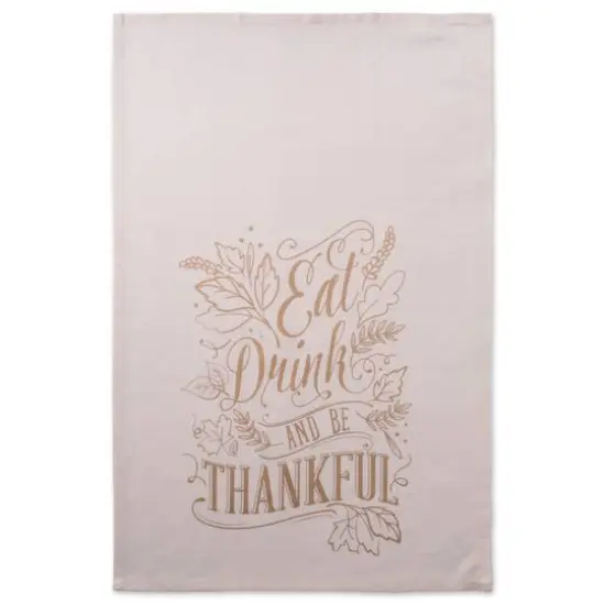DII&reg; Assorted Check Fall Be Thankful Printed Dishtowel Set {6}